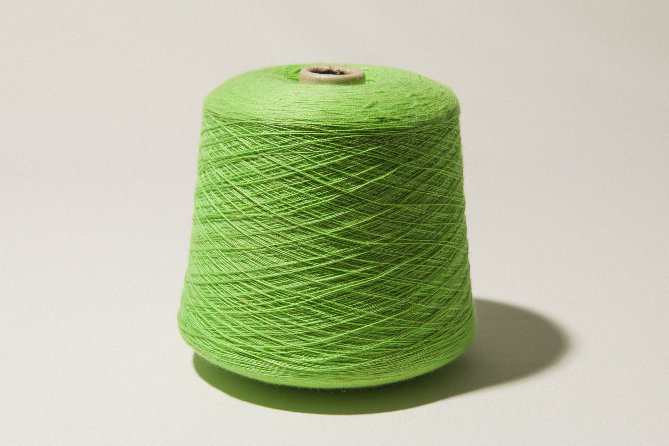 Lime green vintage YARN on cone
