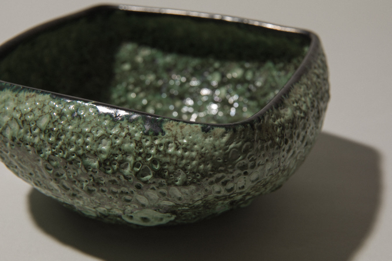 Bod ceramic BOWL with mint green textured glaze