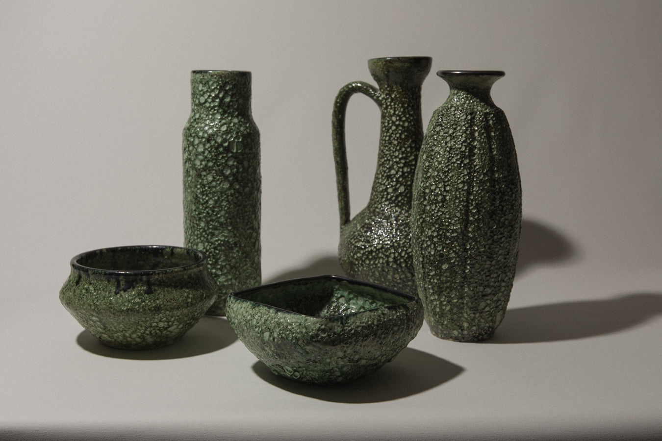 Bod ceramic BOWL with mint green textured glaze