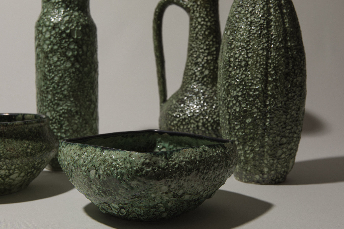 Bod ceramic BOWL with mint green textured glaze