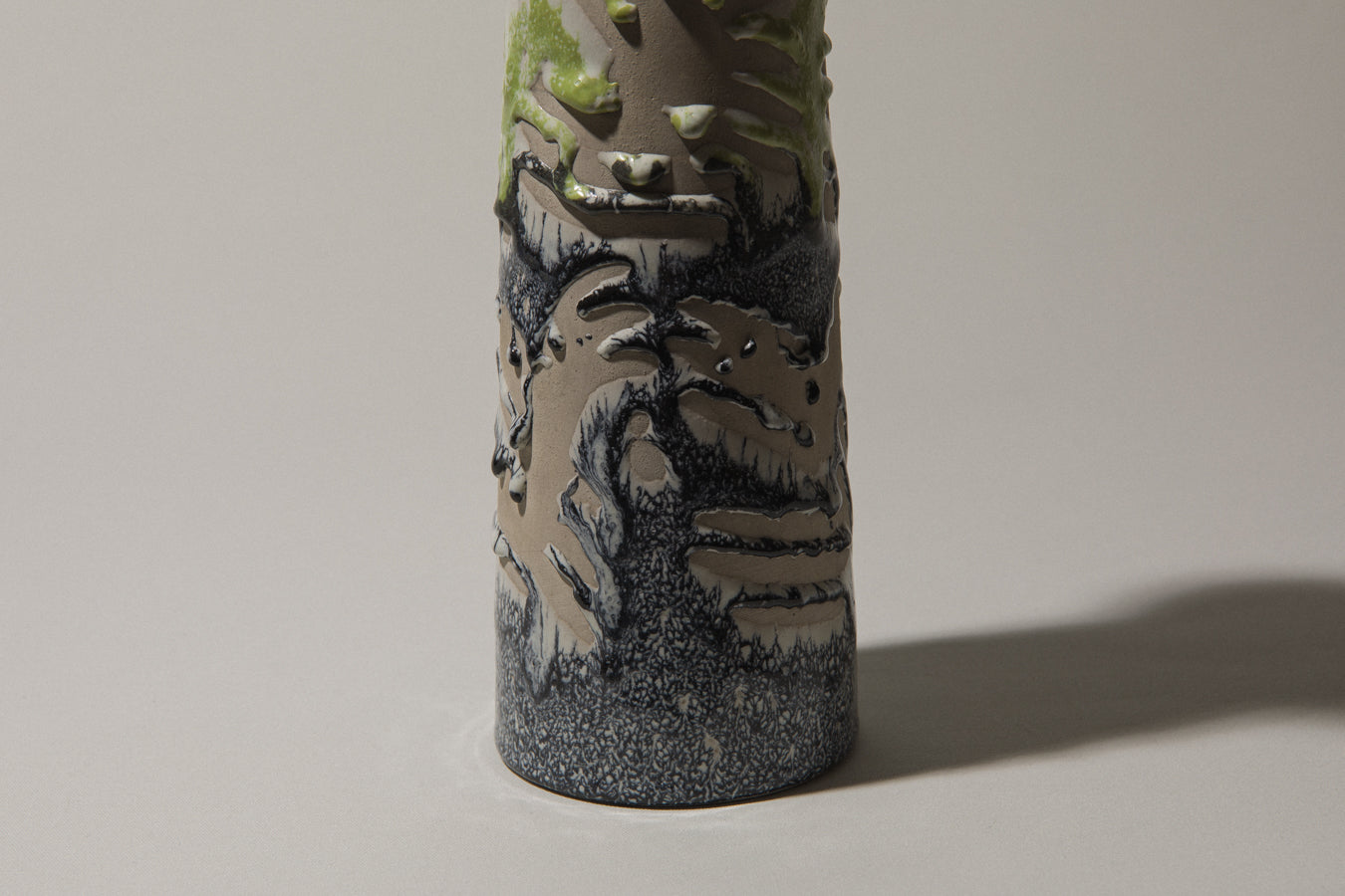 Vintage ceramic cylinder VASE