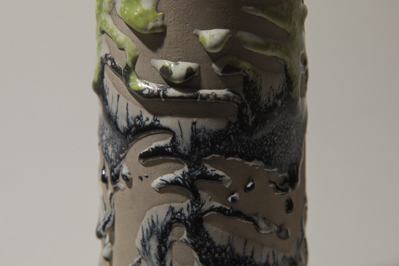 Vintage ceramic cylinder VASE