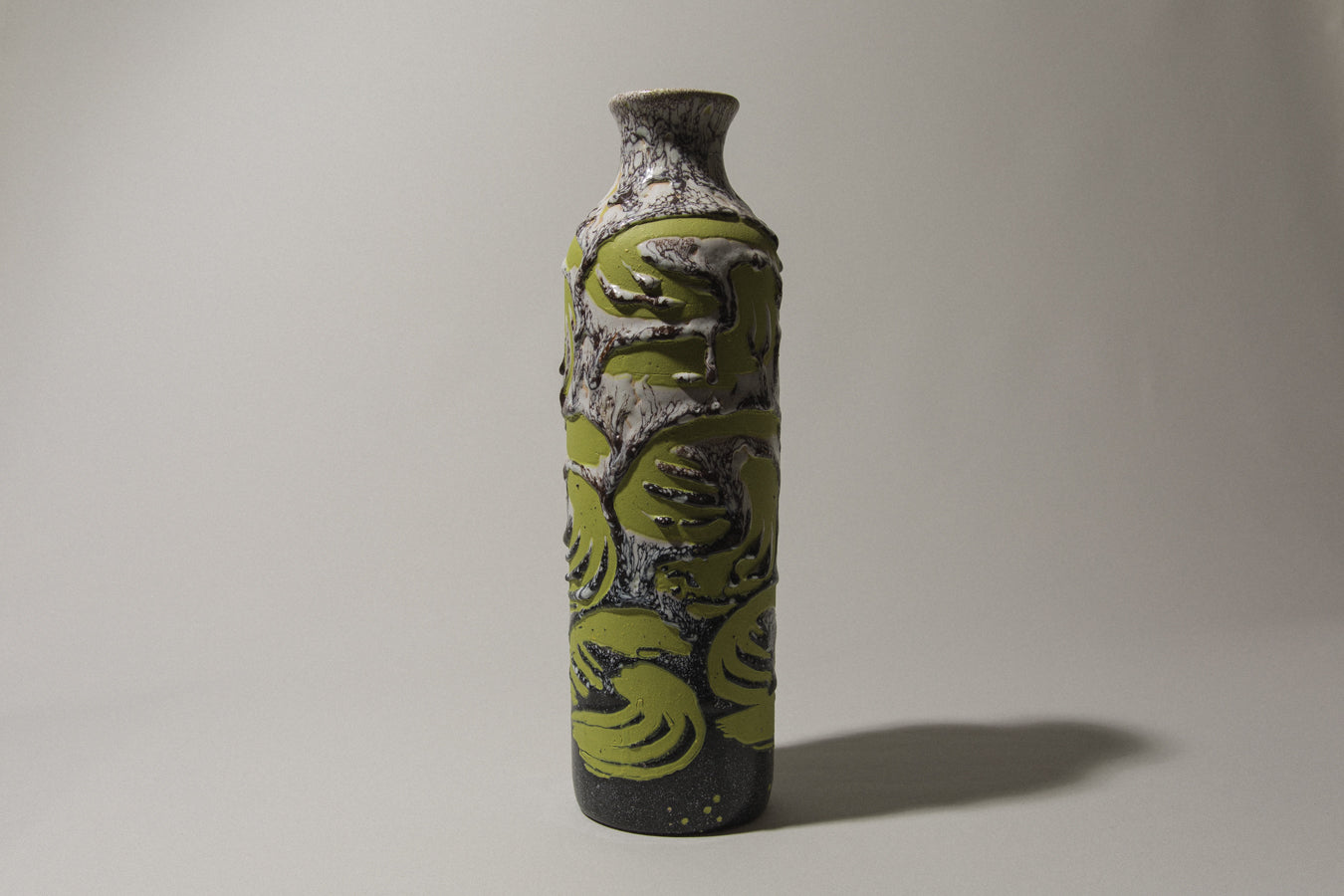 Vintage ceramic cylinder VASE