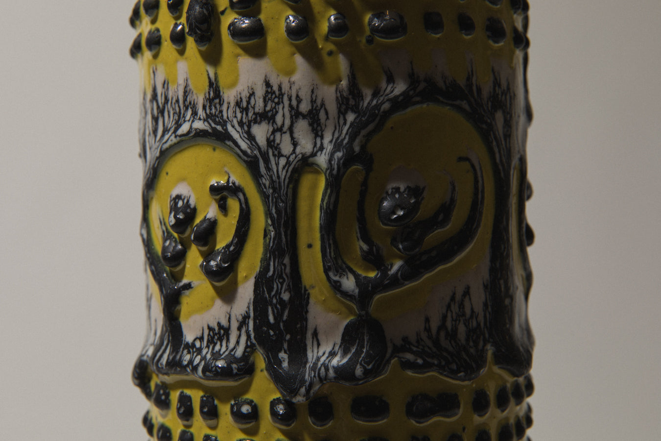 Vintage ceramic cylinder VASE