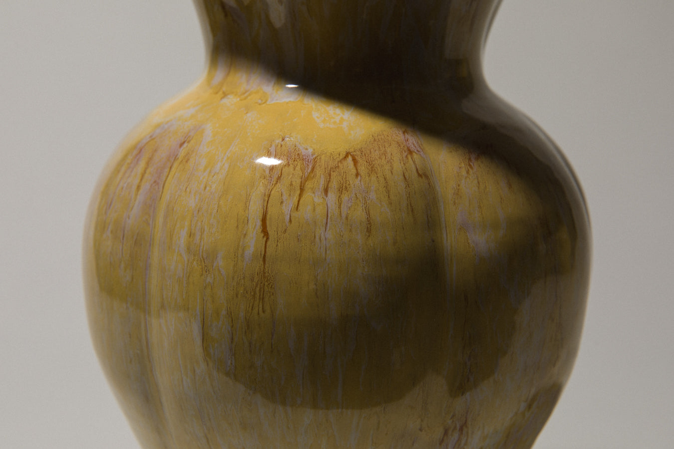 Ceramic VASE with yellow glaze