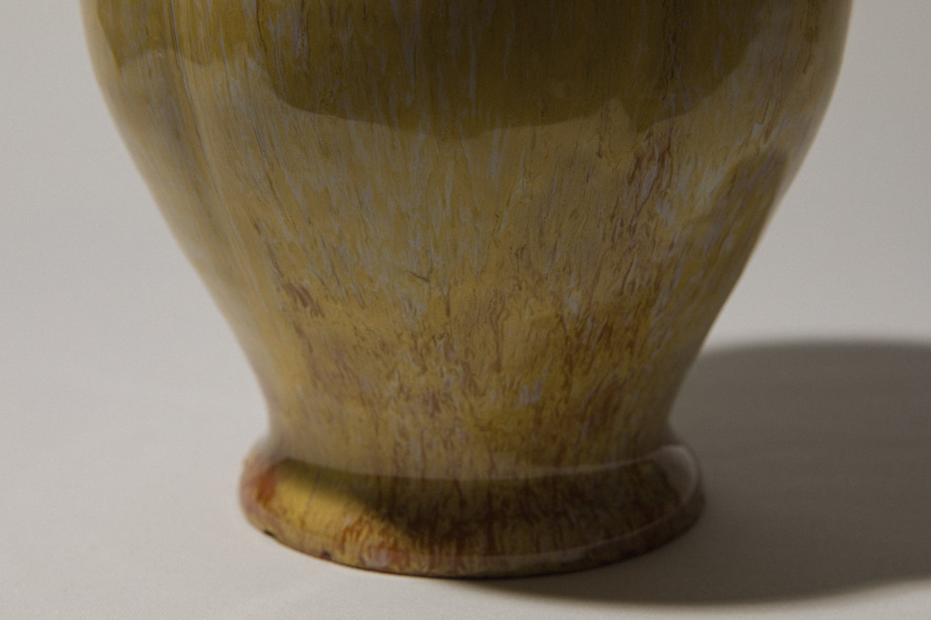 Ceramic VASE with yellow glaze