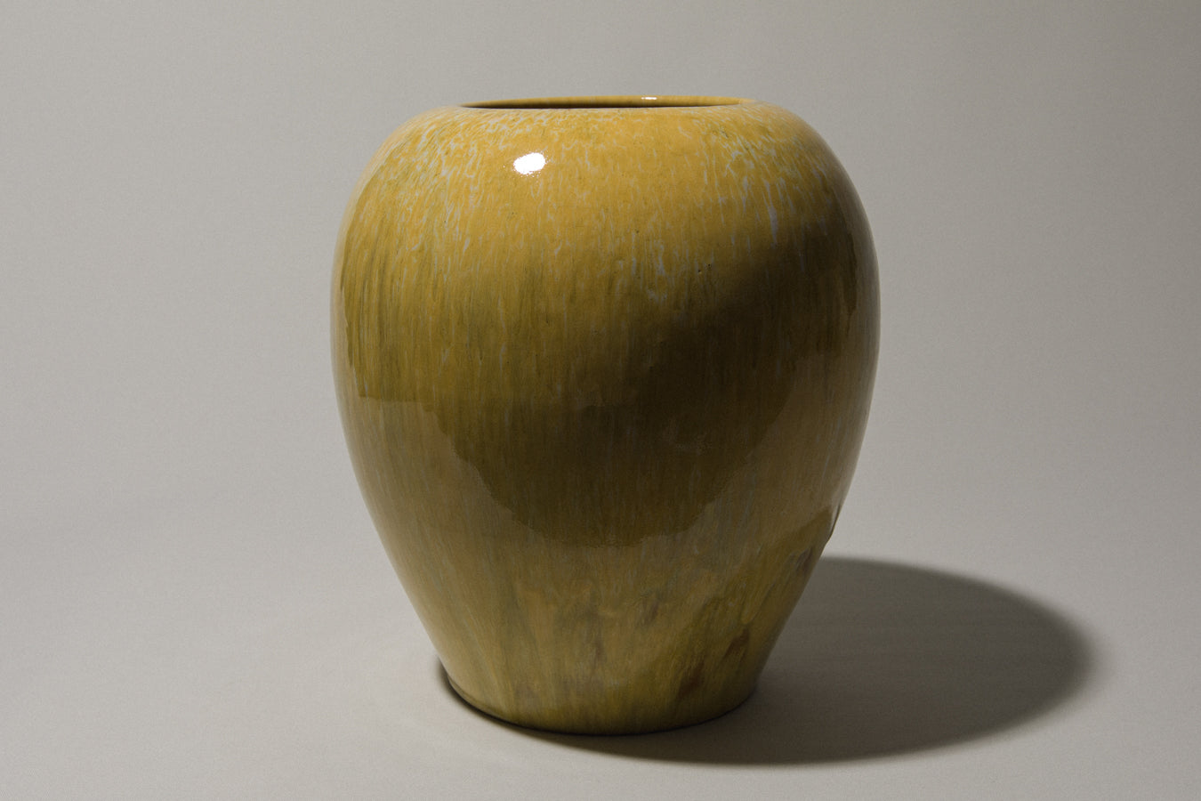 Ceramic VASE with yellow glaze