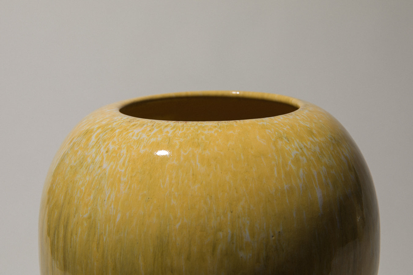 Ceramic VASE with yellow glaze