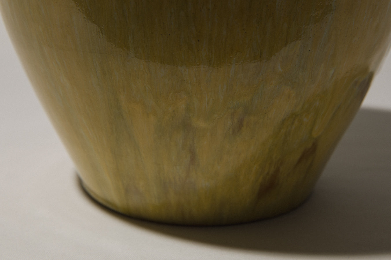 Ceramic VASE with yellow glaze