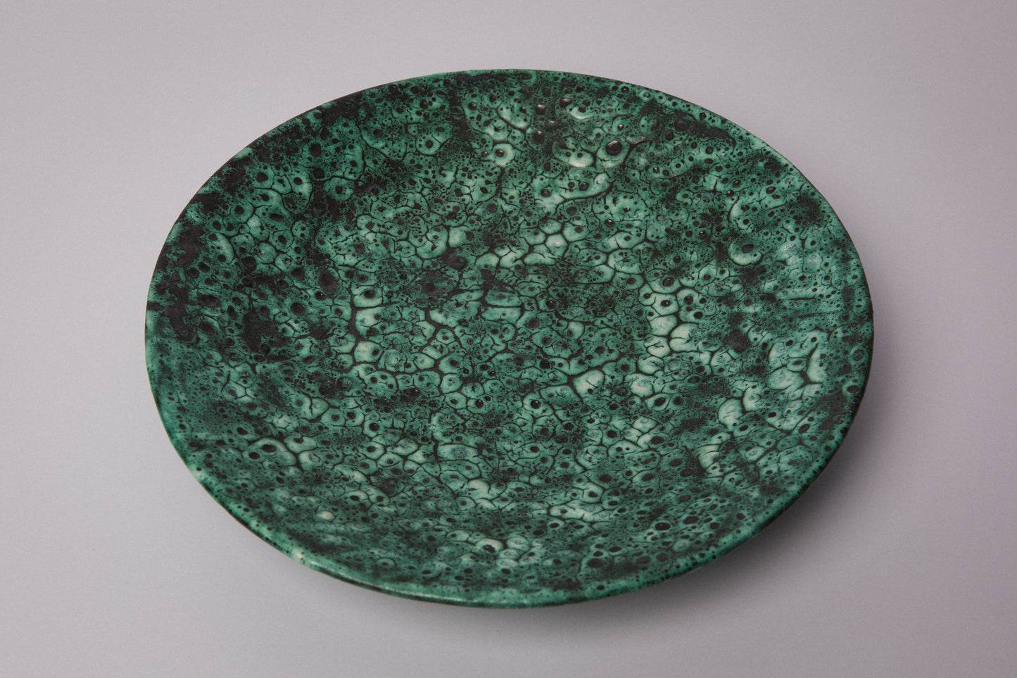 Teal ceramic PLATE _ 1438