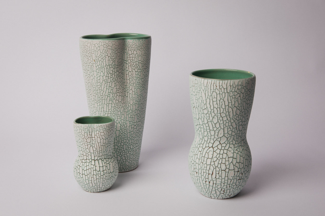 Ceramic VASE with crackle glaze _ 1358