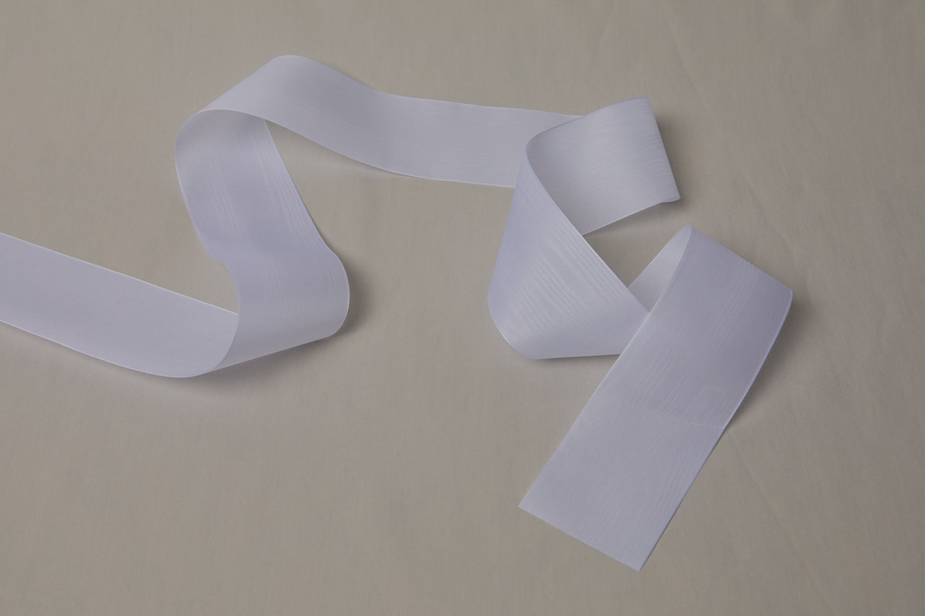 Moiré RIBBON white 7,5cm