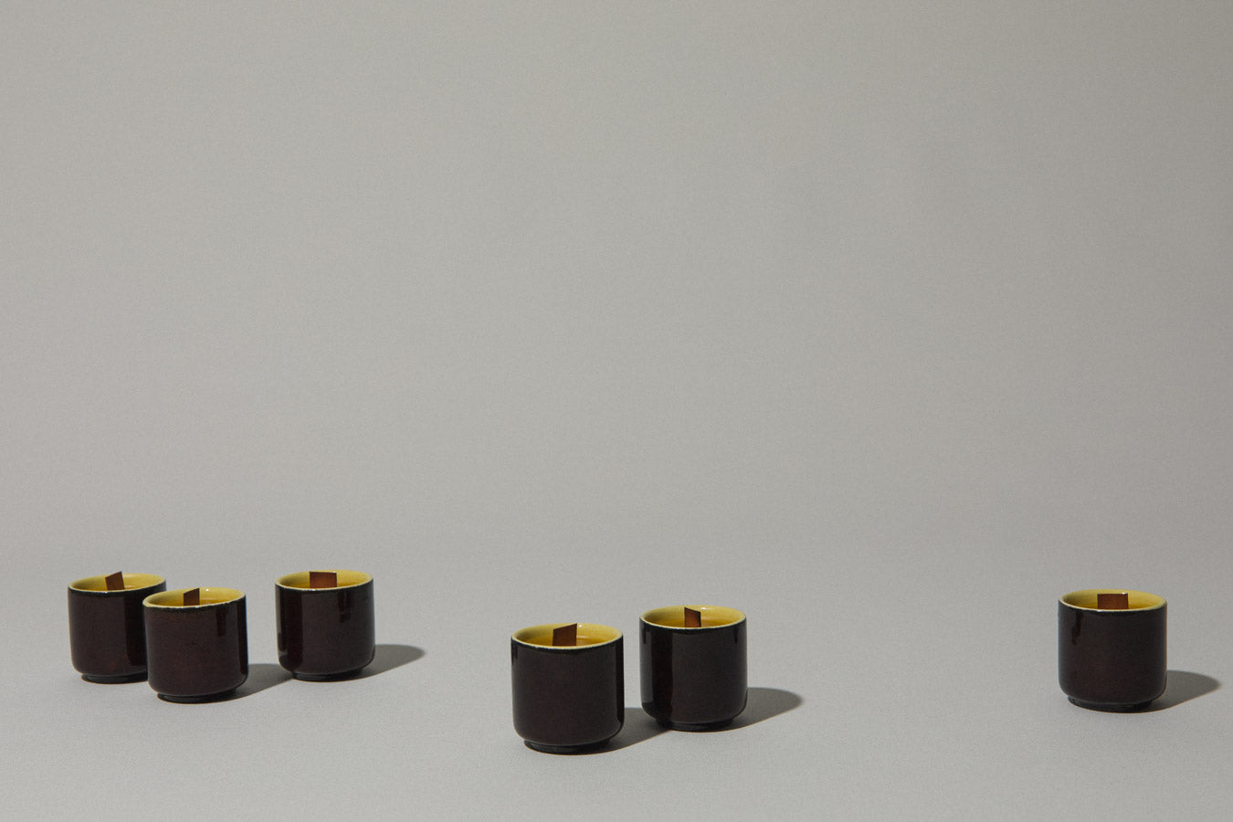 Set of six beeswax CANDLE small
