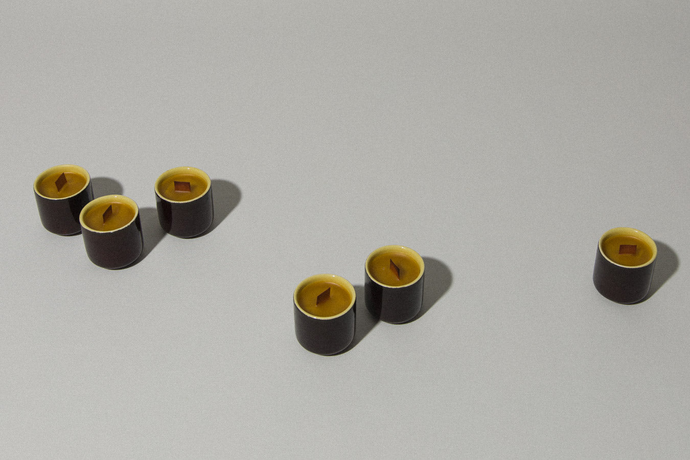 Set of six beeswax CANDLE small