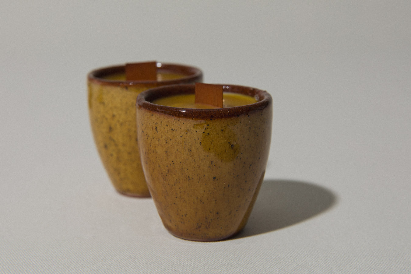 Set of five beeswax CANDLE small