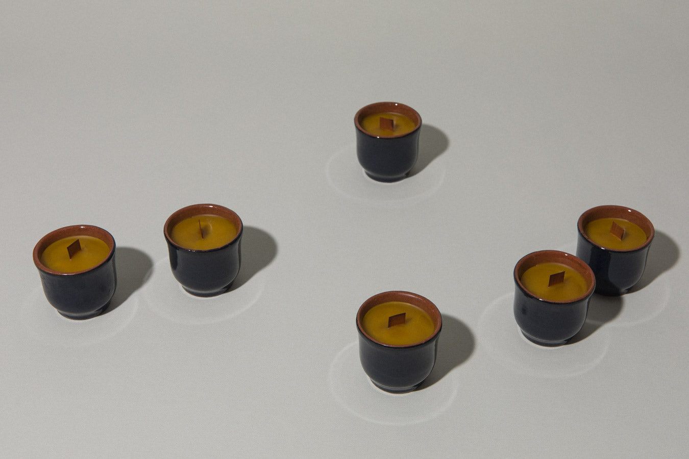 Set of six beeswax CANDLE small