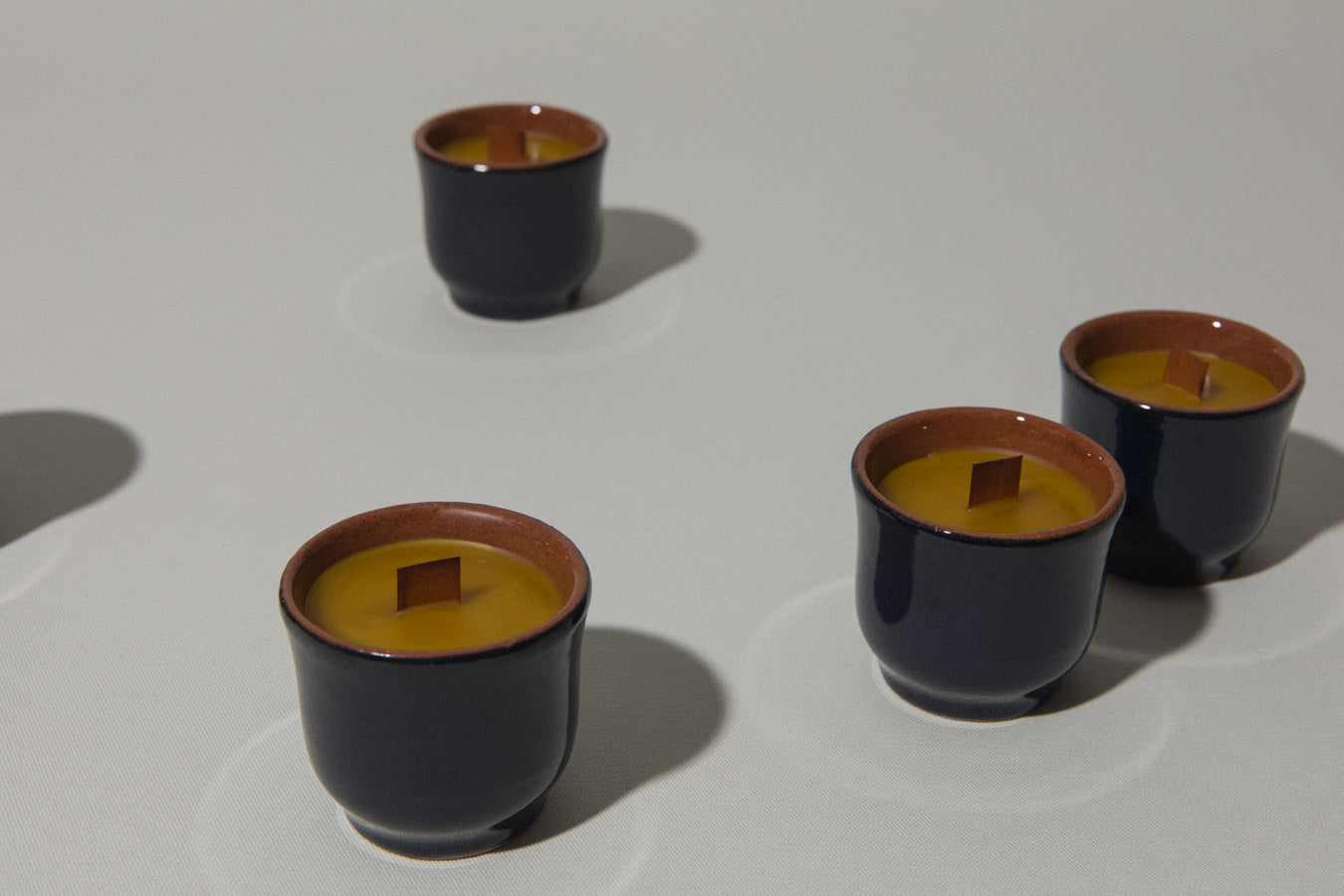 Set of six beeswax CANDLE small
