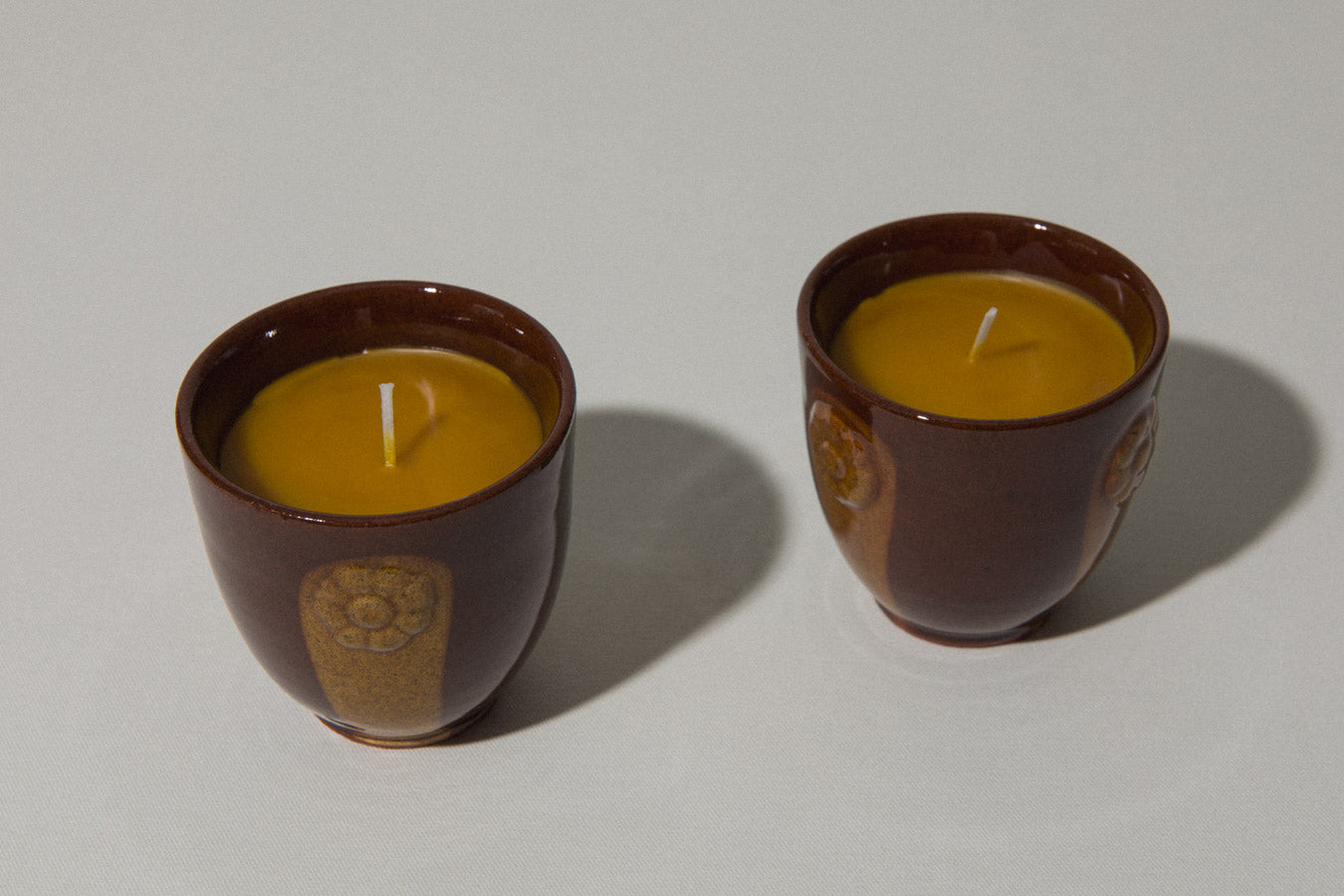 Set of two beeswax CANDLE medium