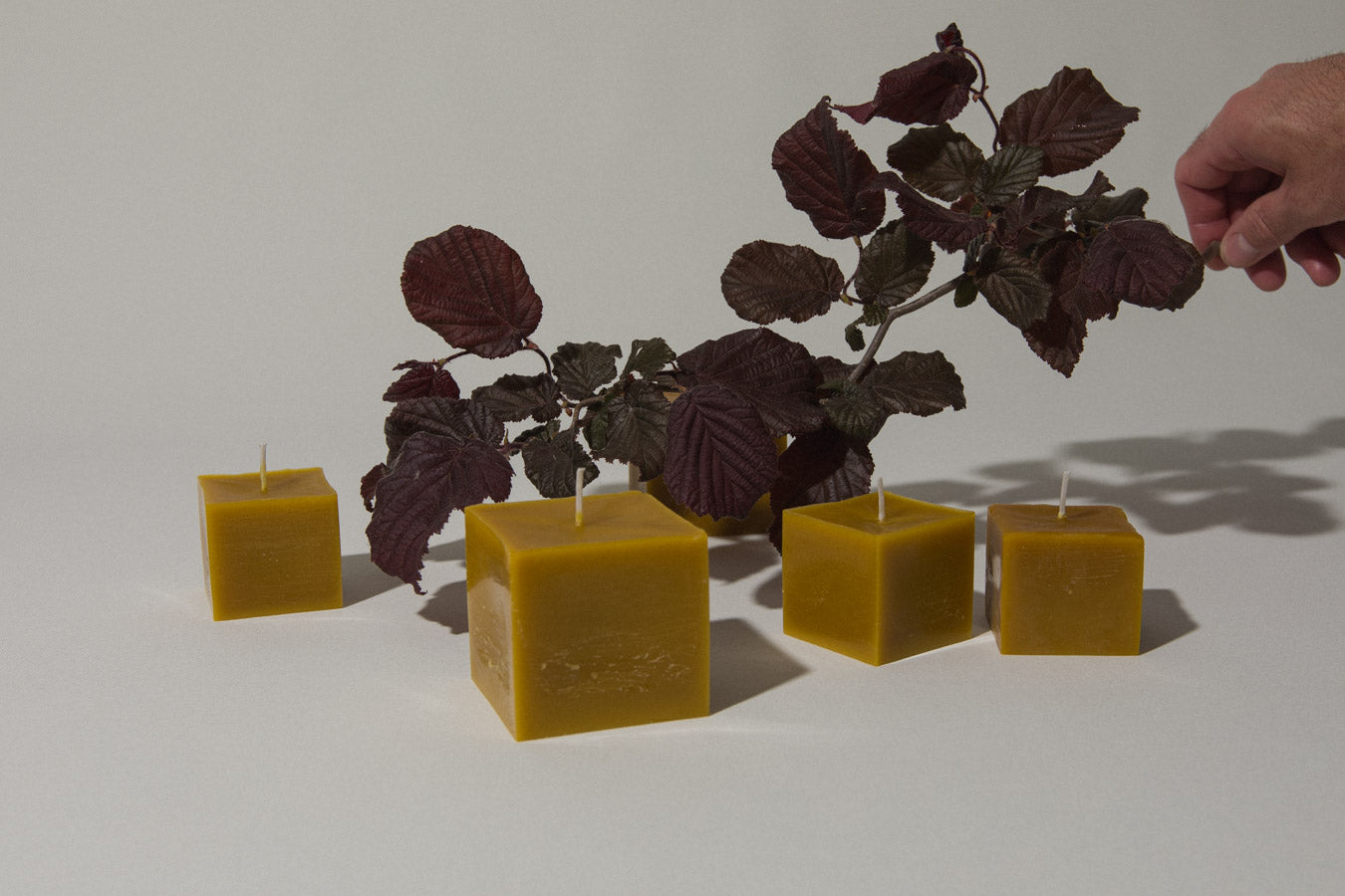 Beeswax cube CANDLE large