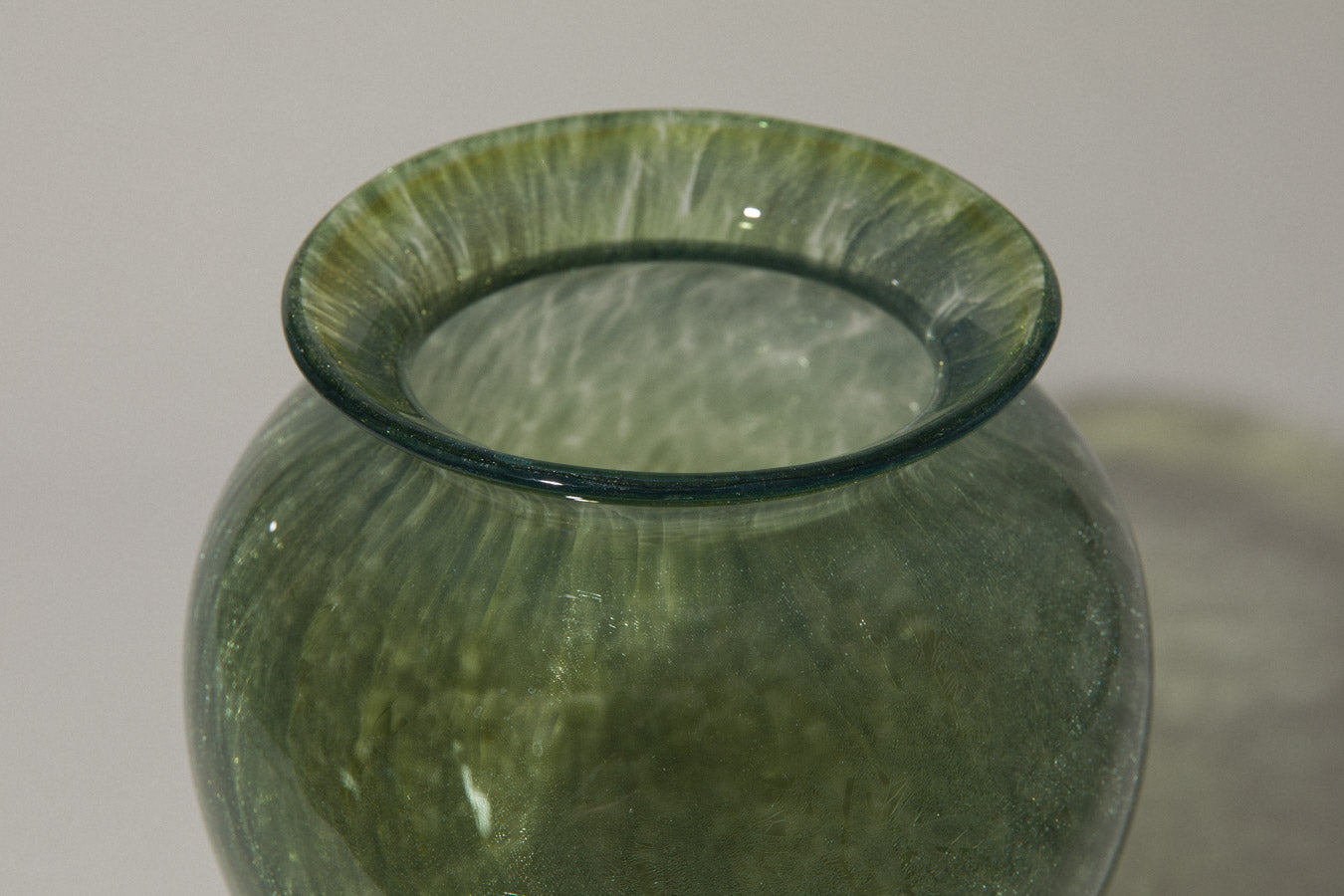 Green veil glass VASE extra large