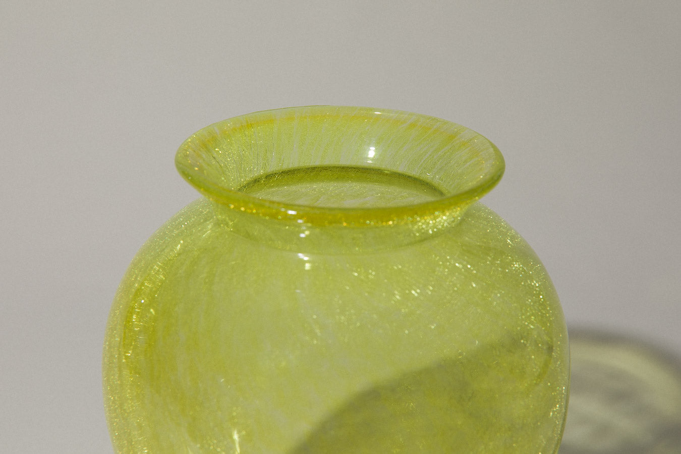 Yellow veil glass VASE large