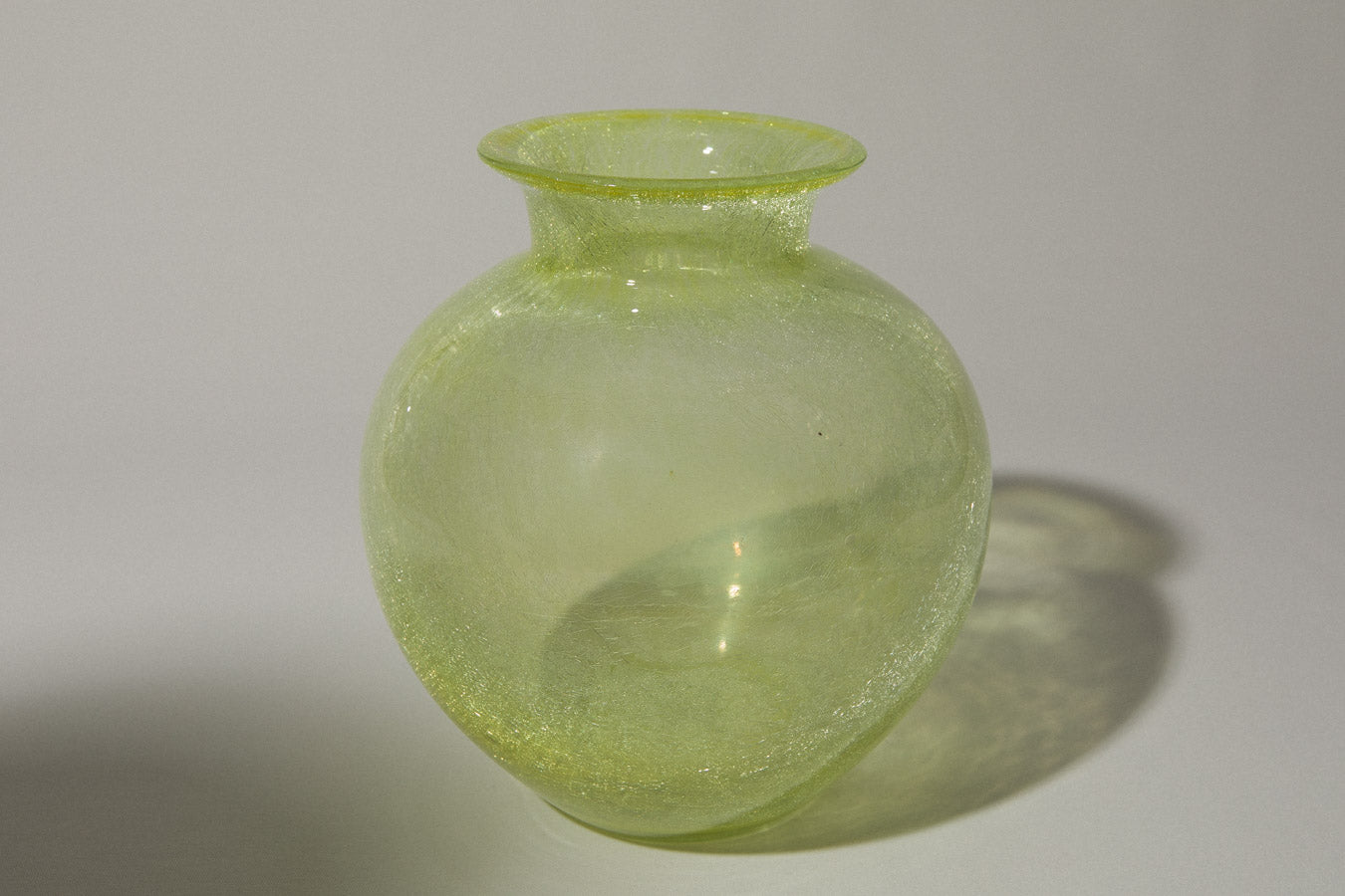 Yellow veil glass VASE