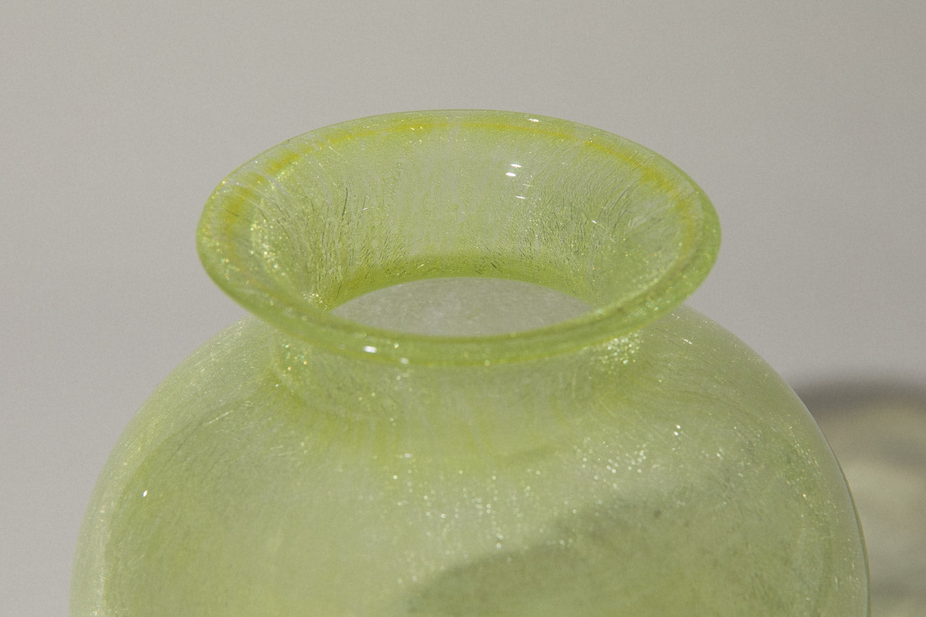 Yellow veil glass VASE