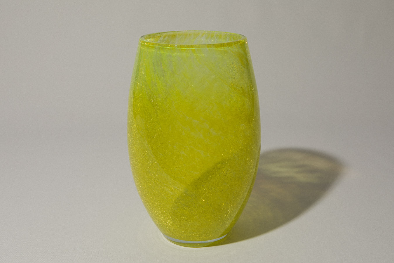 Yellow veil glass VASE