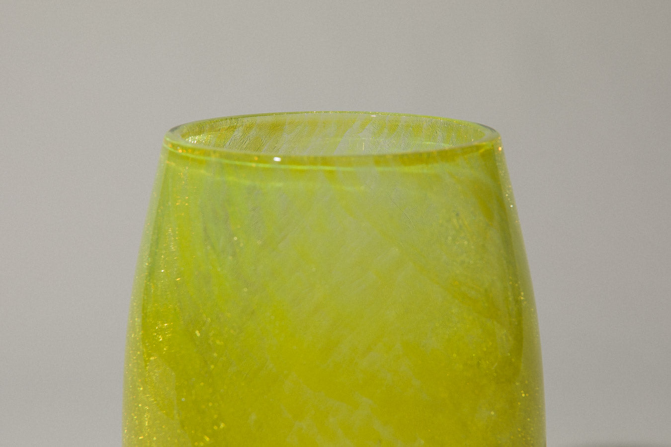 Yellow veil glass VASE