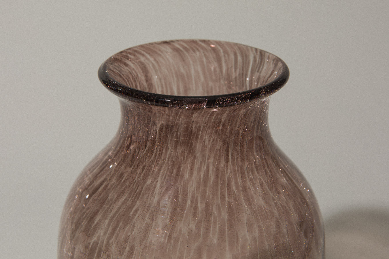 Deep taupe veil glass VASE
