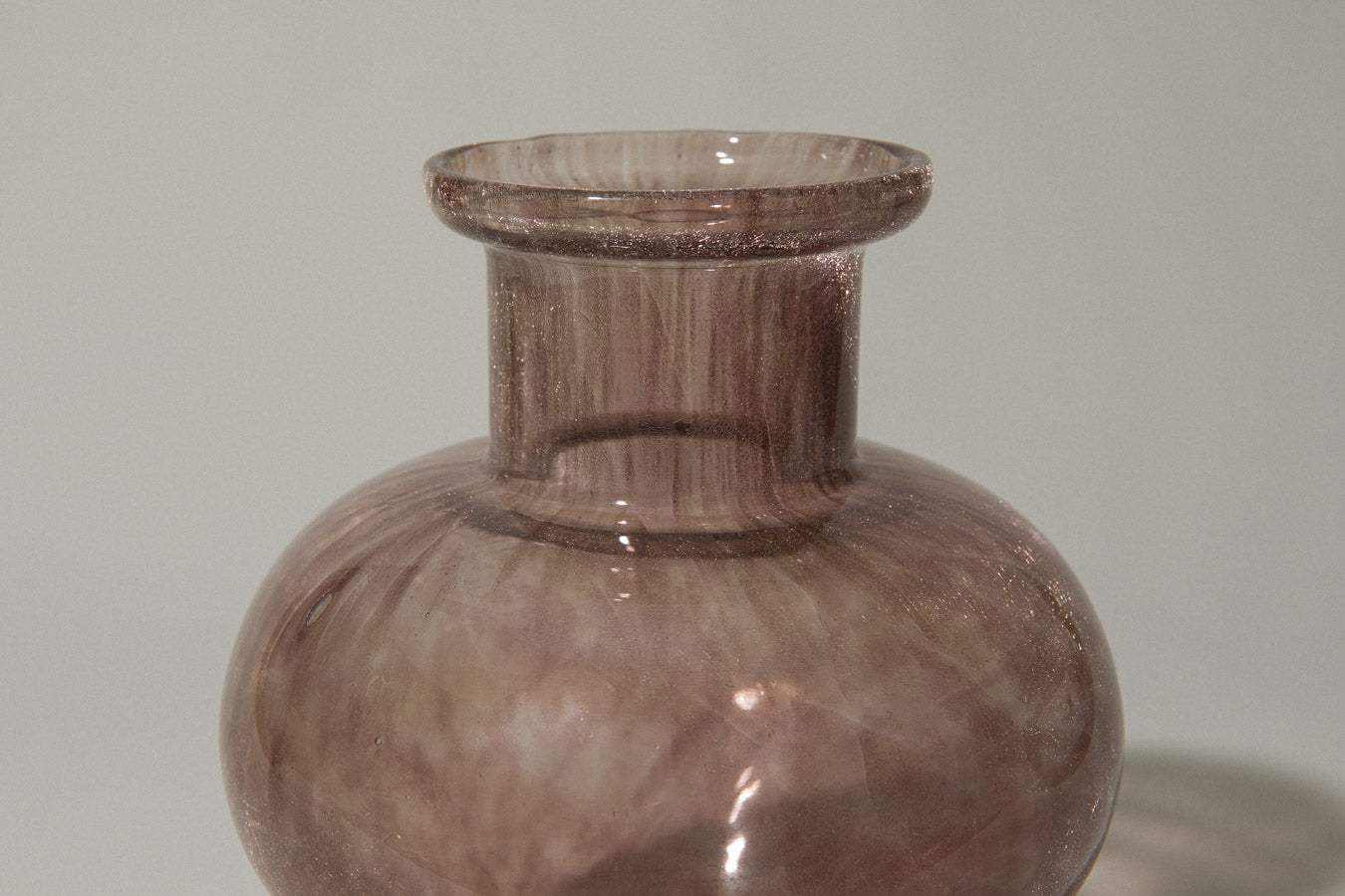 Deep taupe veil glass VASE