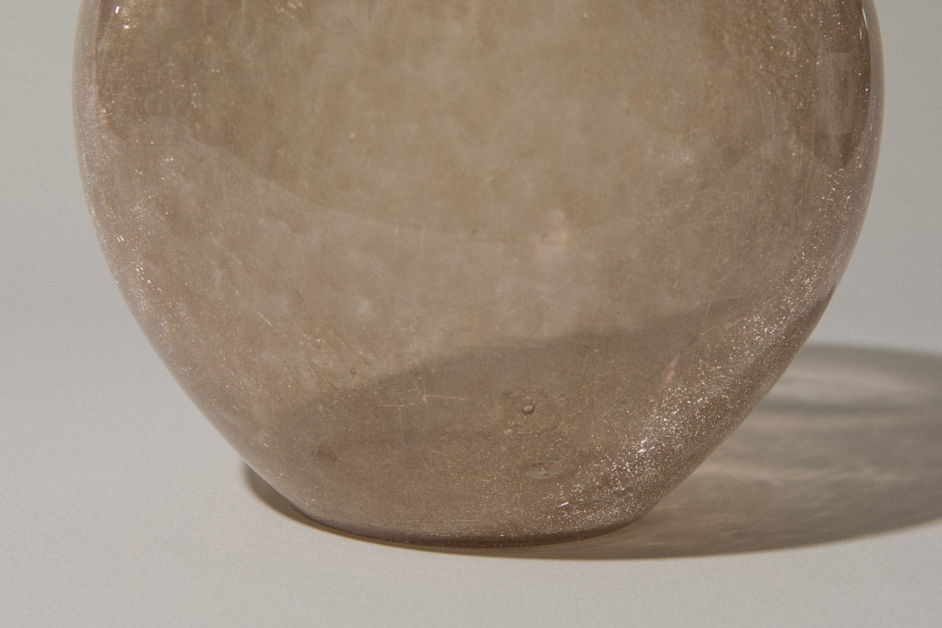 Deep taupe veil glass VASE