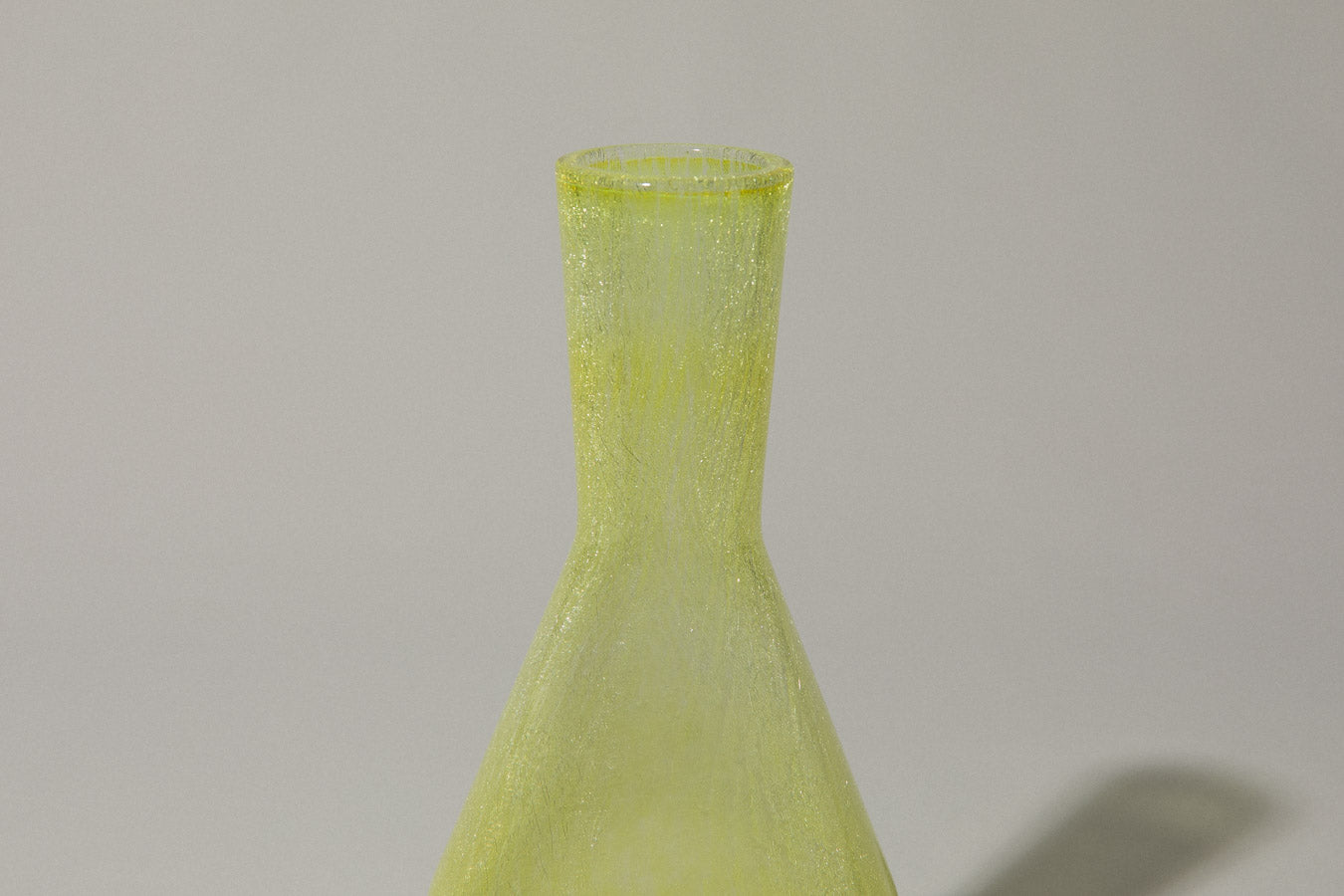 Yellow veil glass VASE