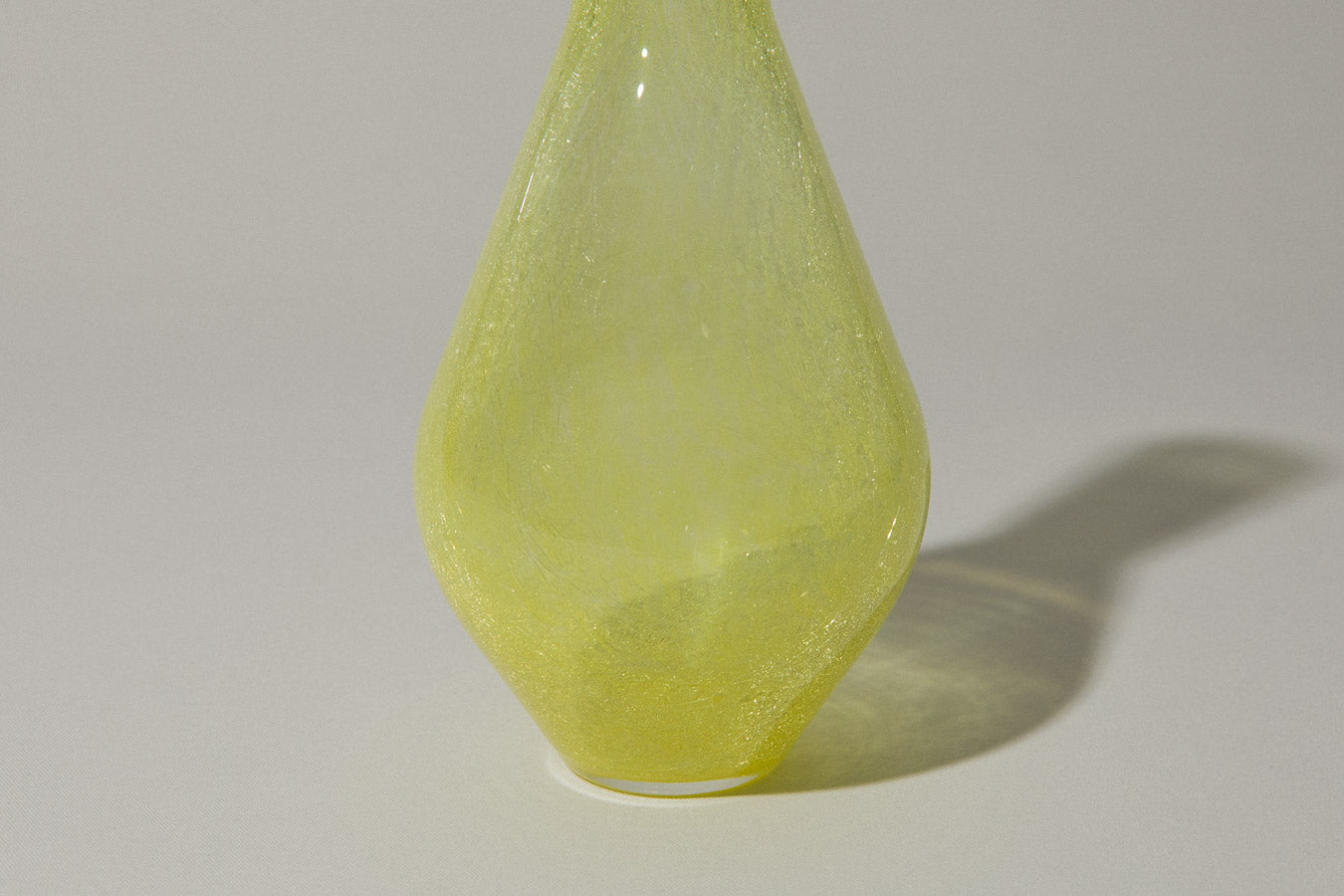 Yellow veil glass VASE