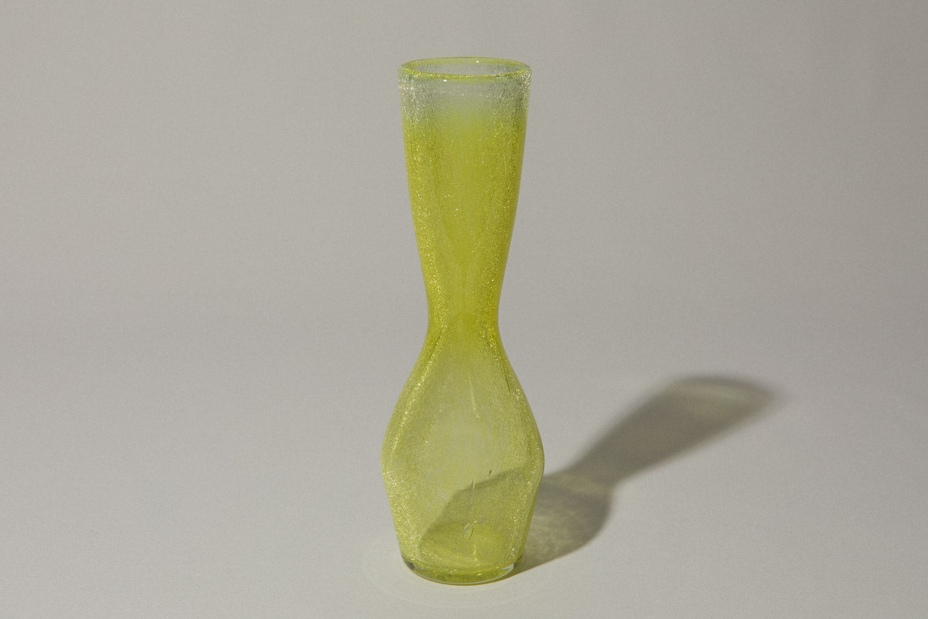 Yellow veil glass VASE