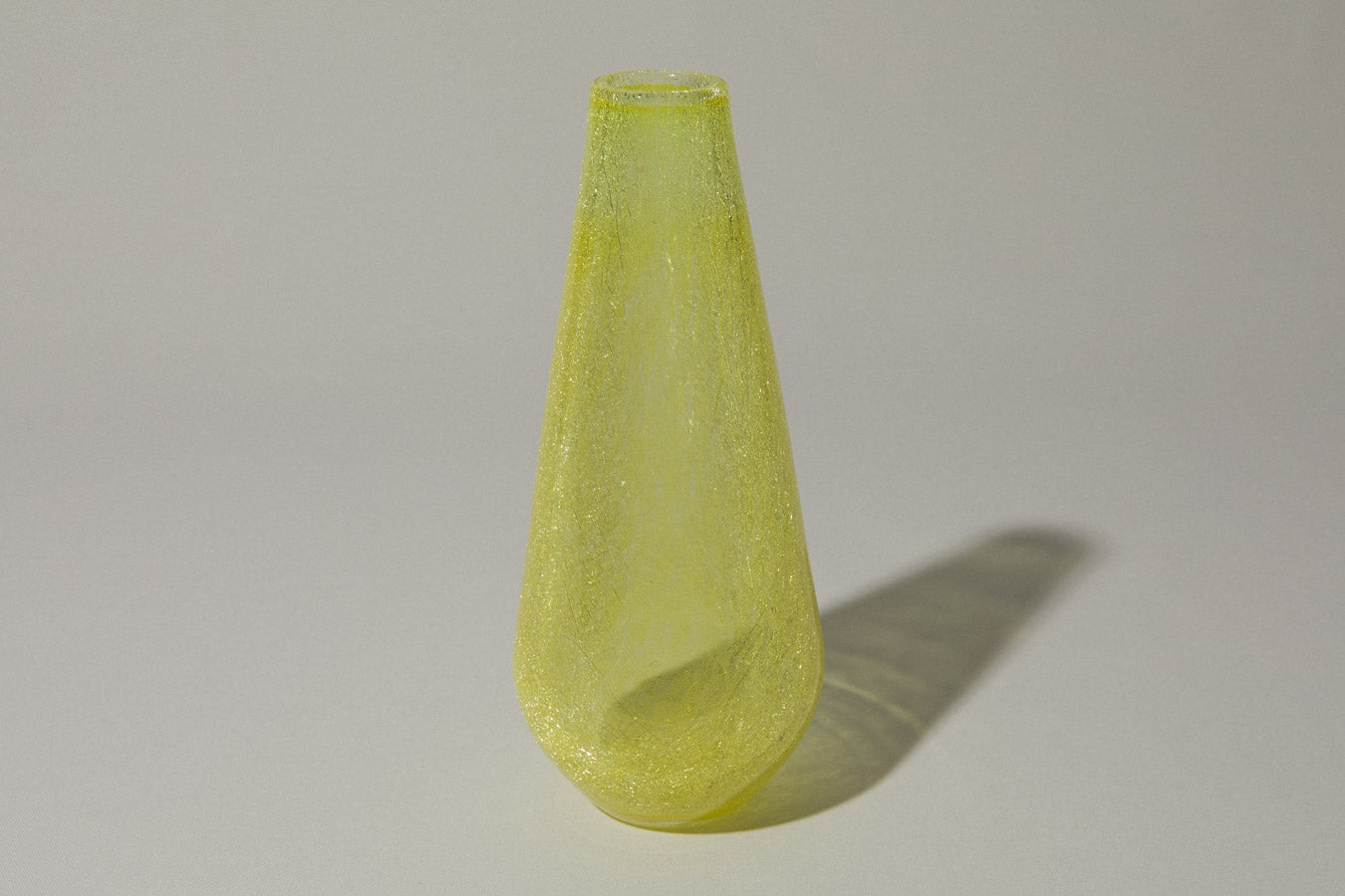 Yellow veil glass VASE