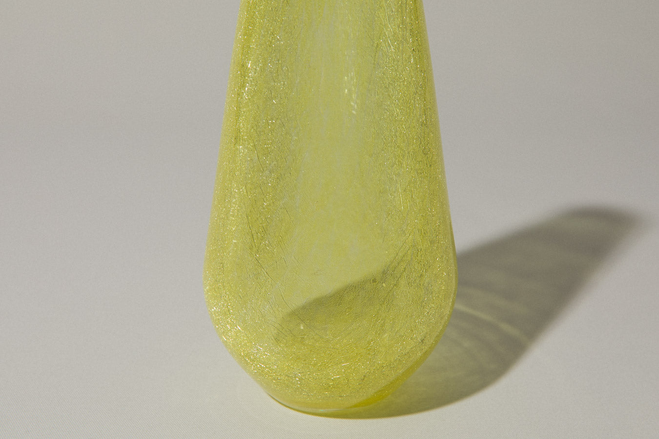 Yellow veil glass VASE