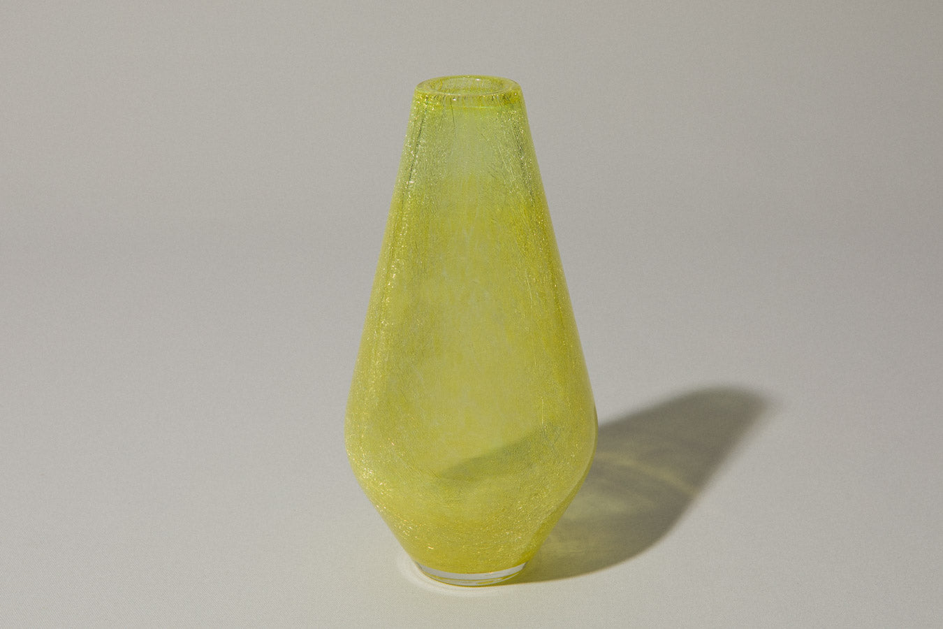 Yellow veil glass VASE