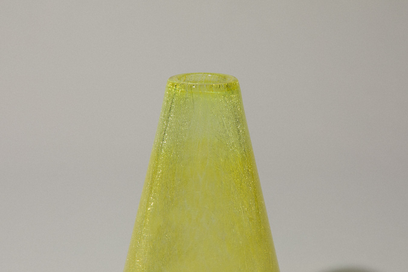 Yellow veil glass VASE