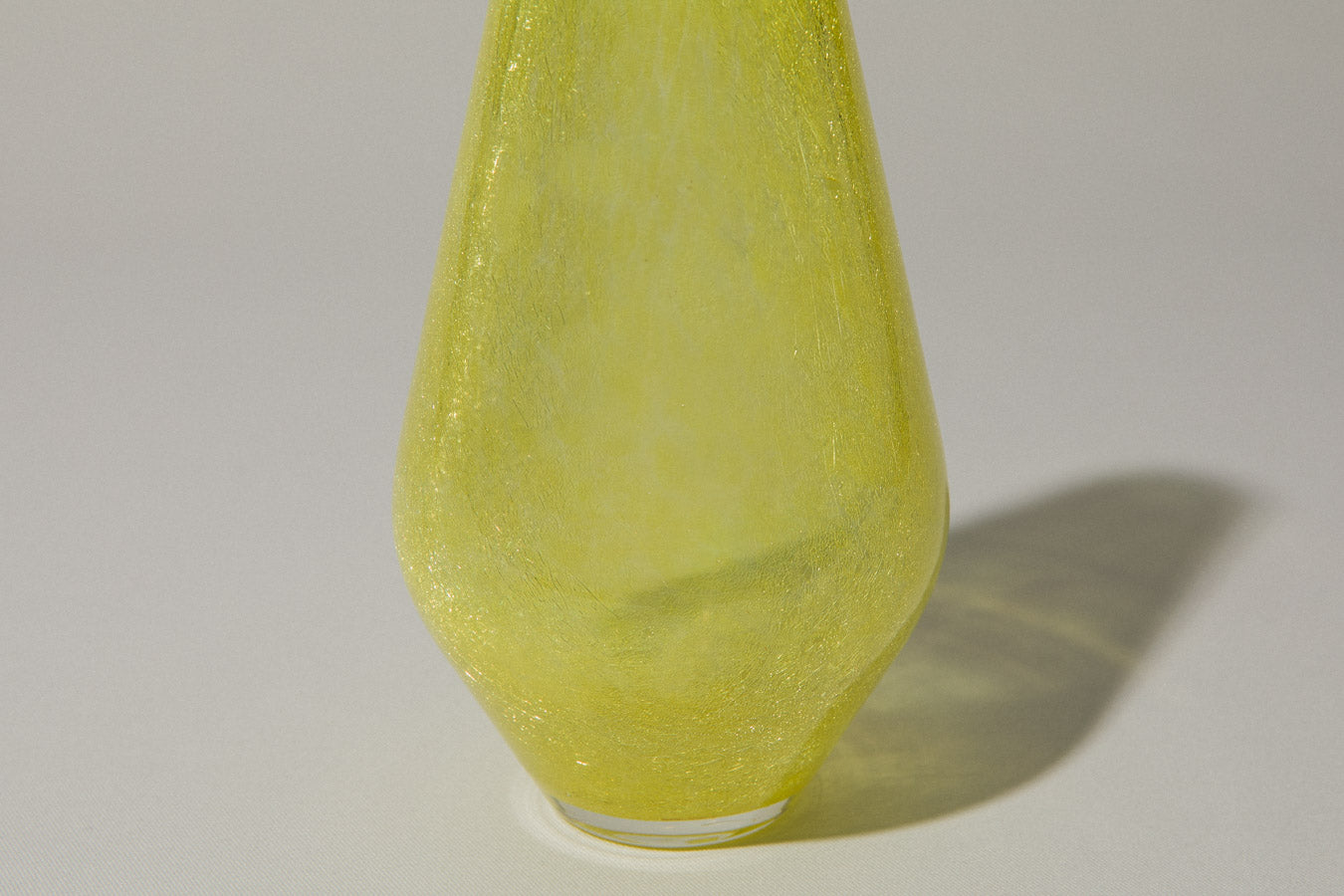 Yellow veil glass VASE