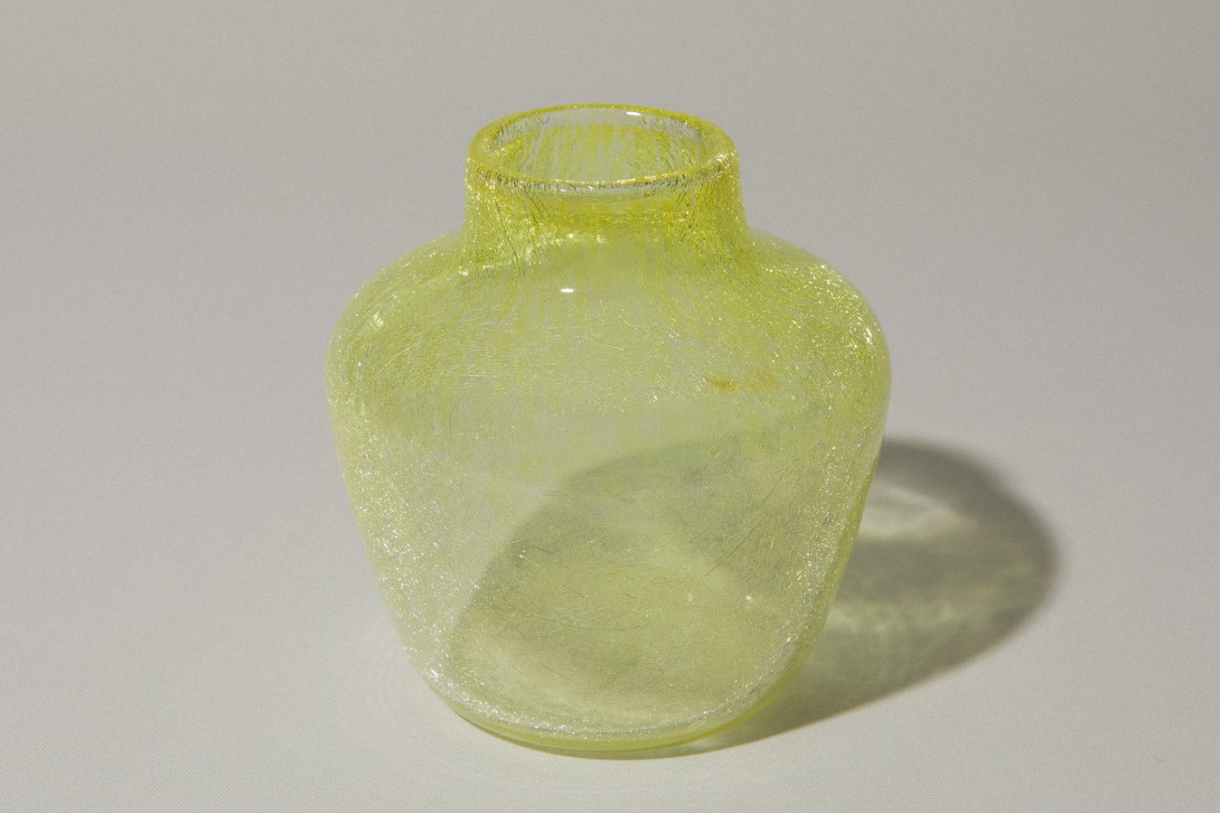 Yellow veil glass VASE