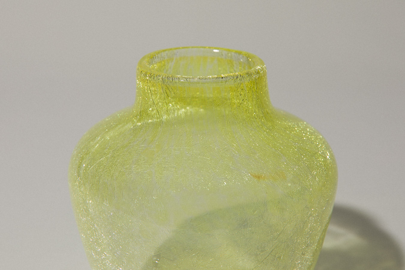 Yellow veil glass VASE