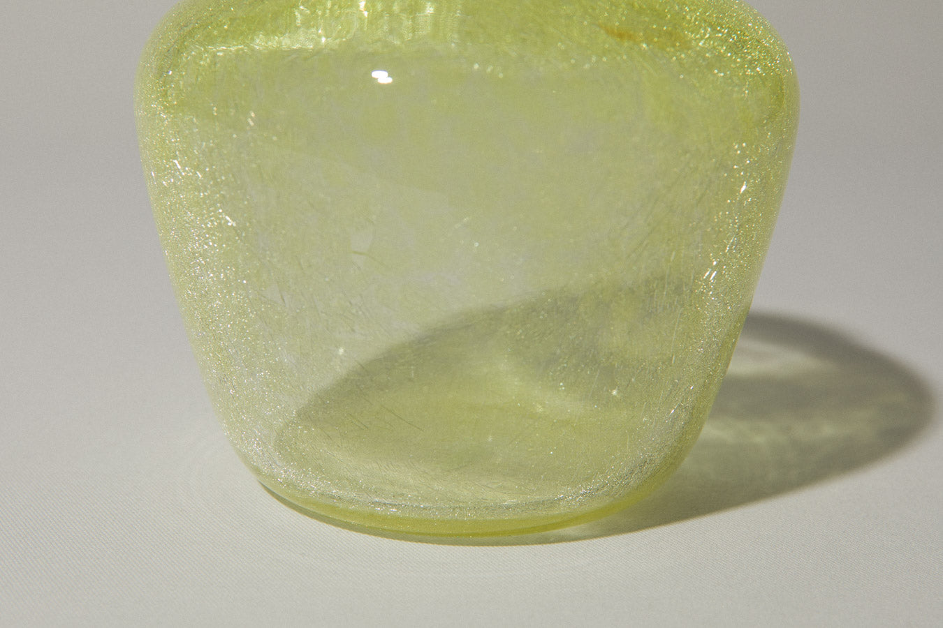 Yellow veil glass VASE