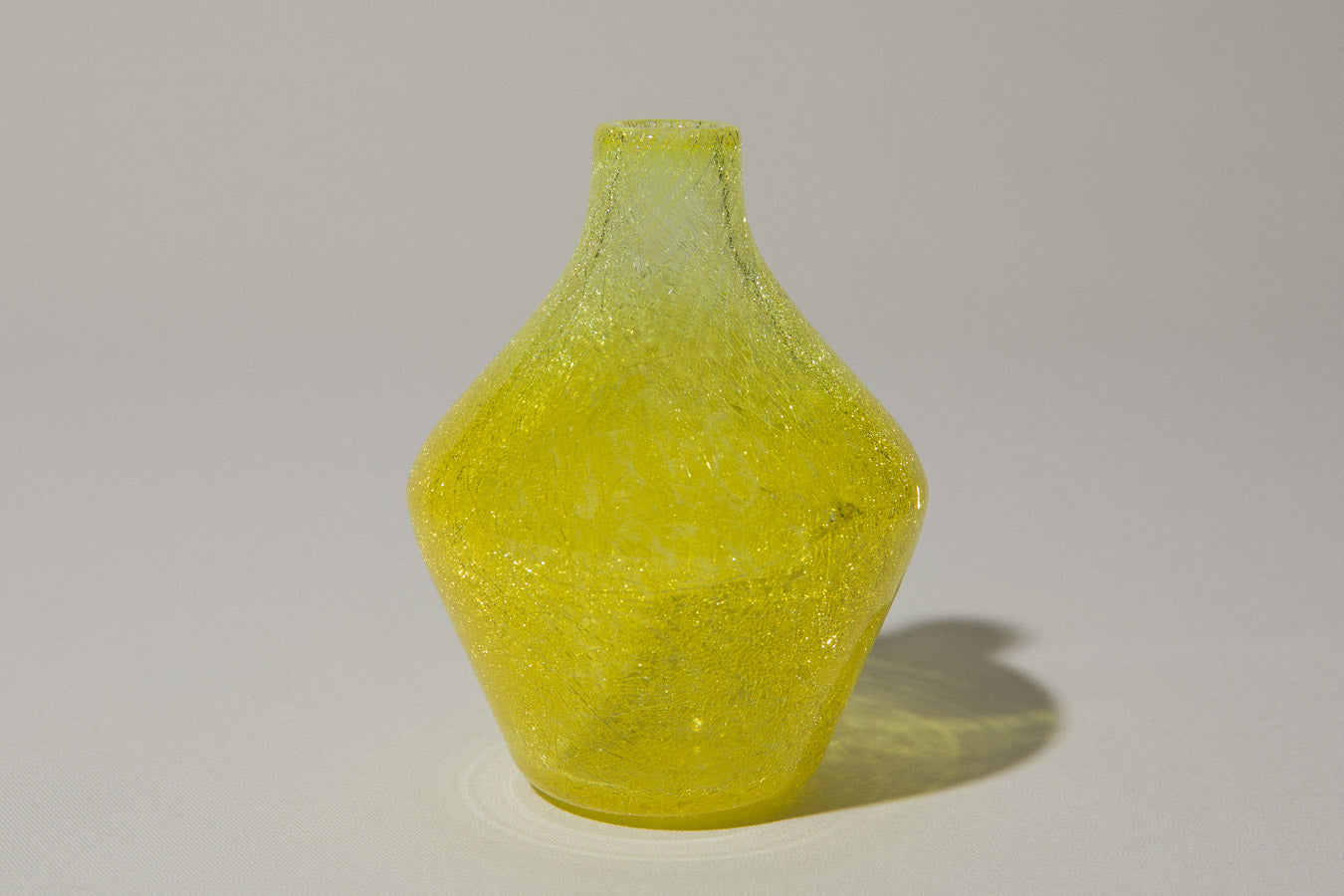 Yellow veil glass VASE