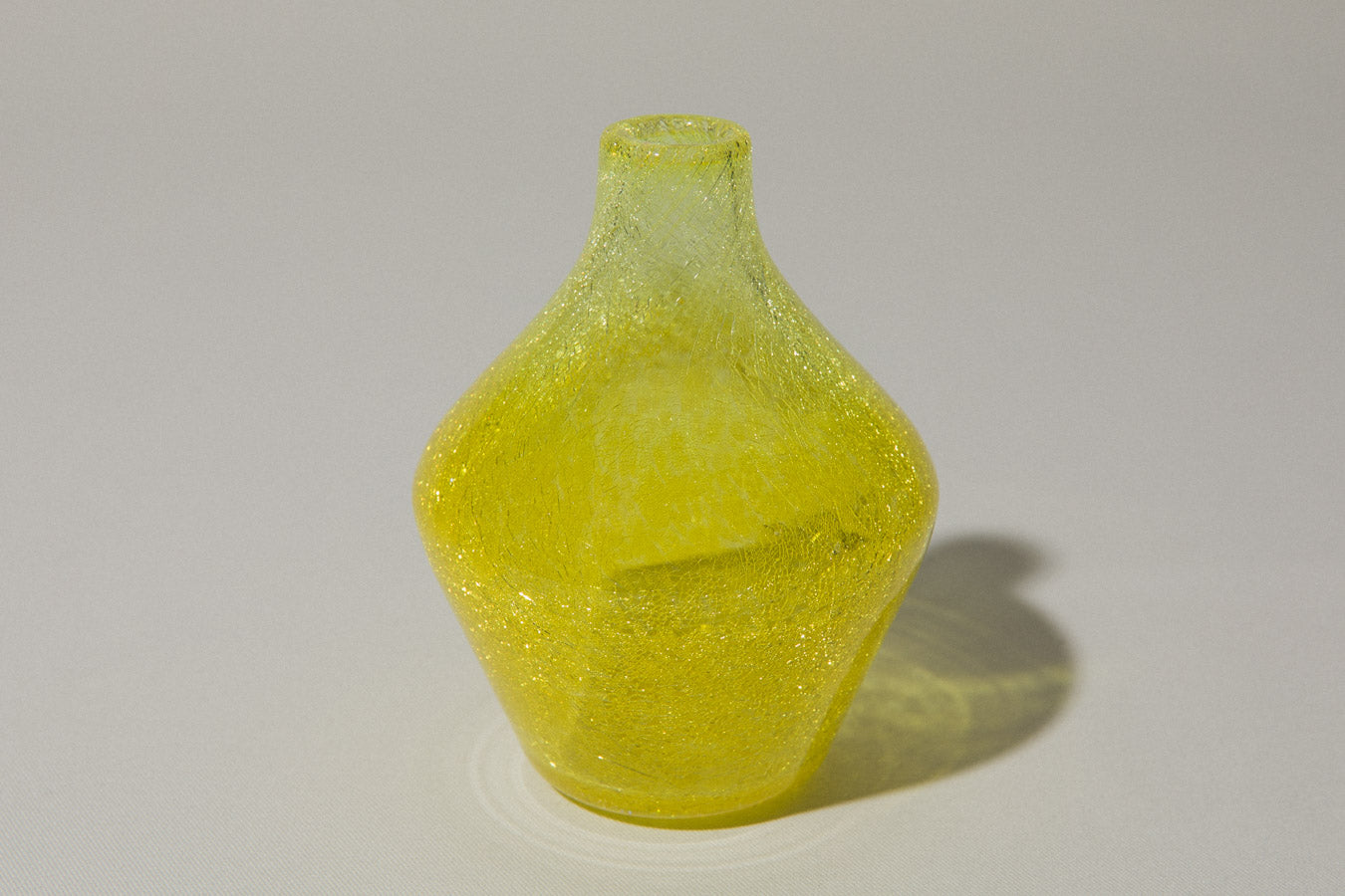 Yellow veil glass VASE