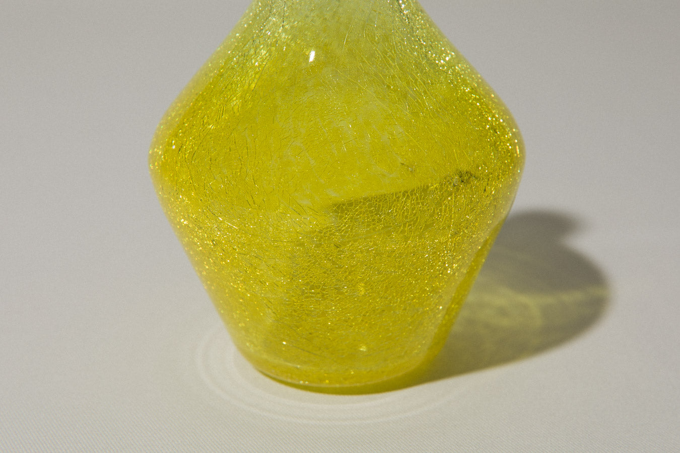 Yellow veil glass VASE