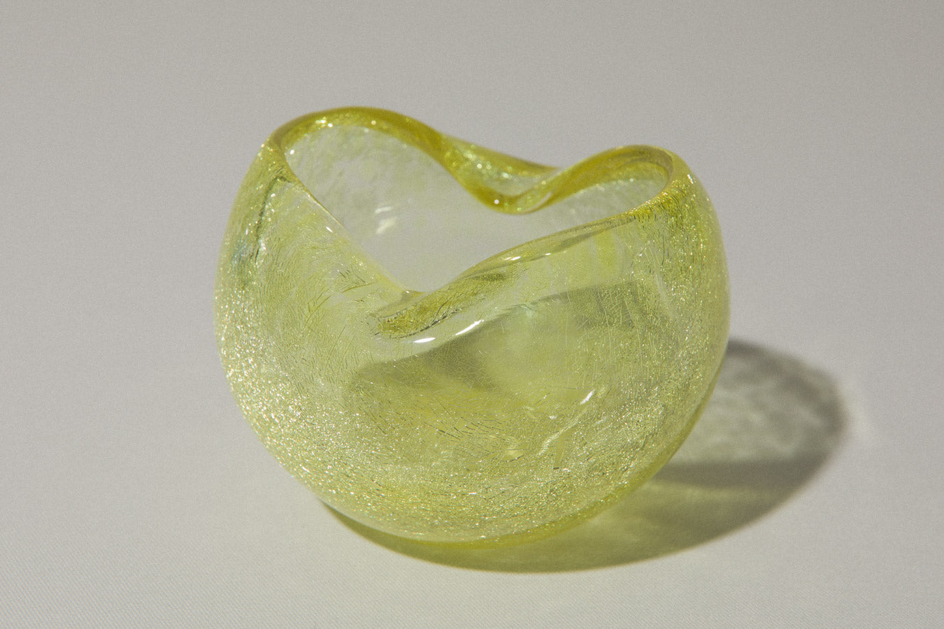 Yellow veil glass BOWL