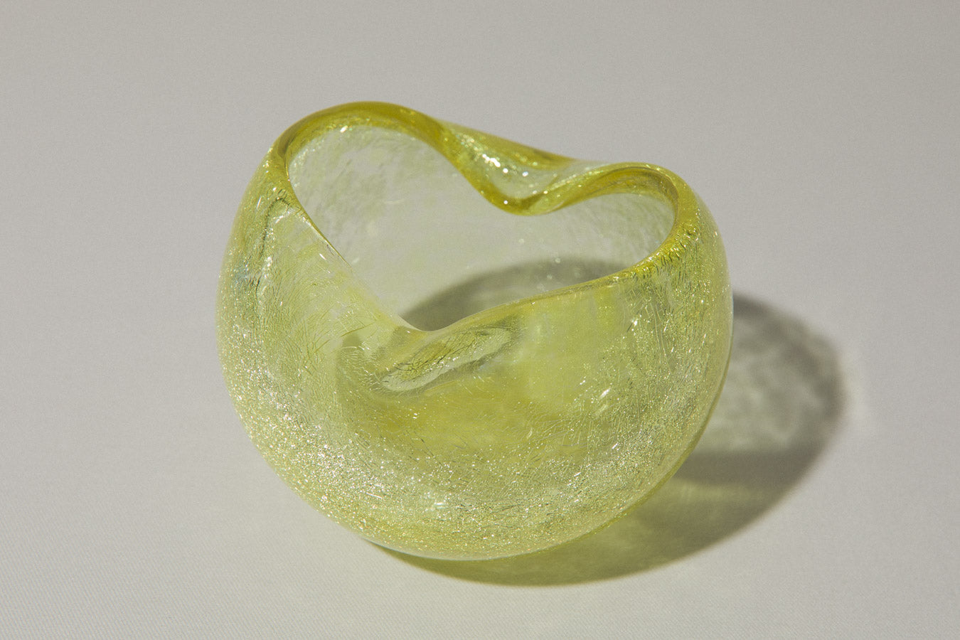Yellow veil glass BOWL