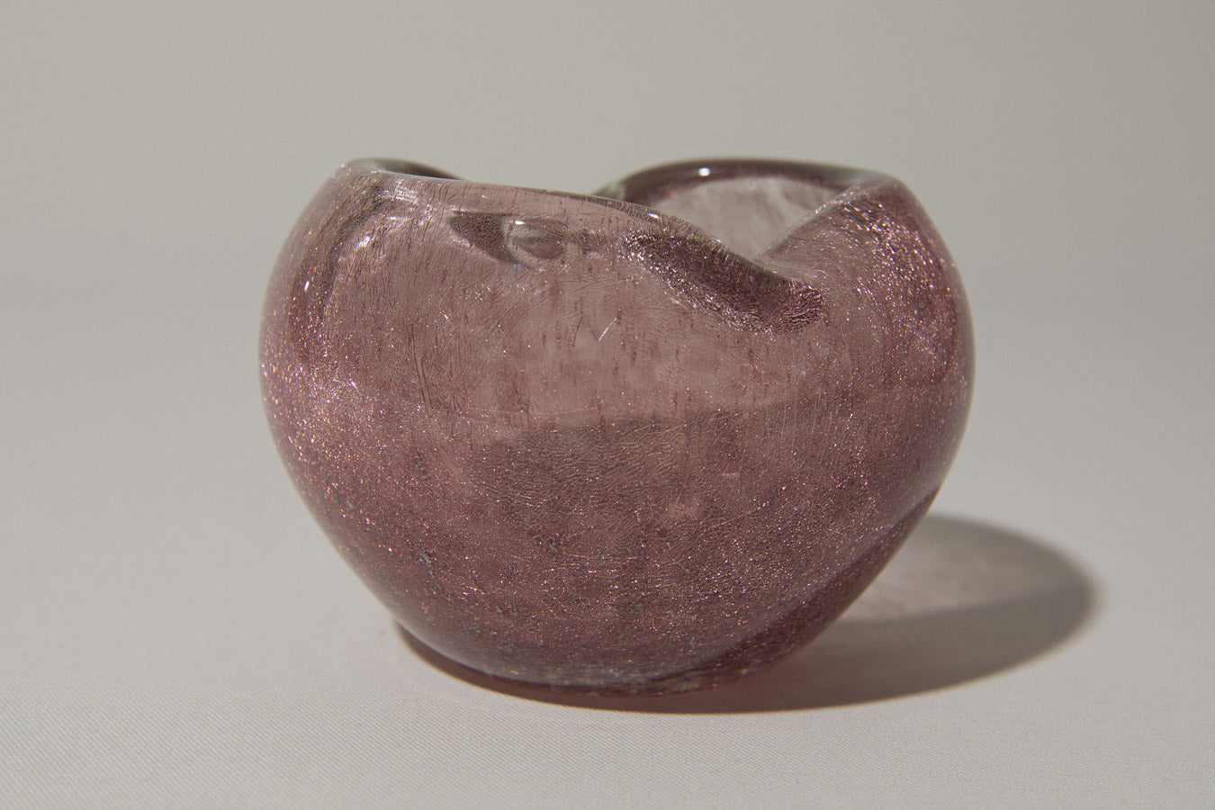 Deep taupe veil glass BOWL