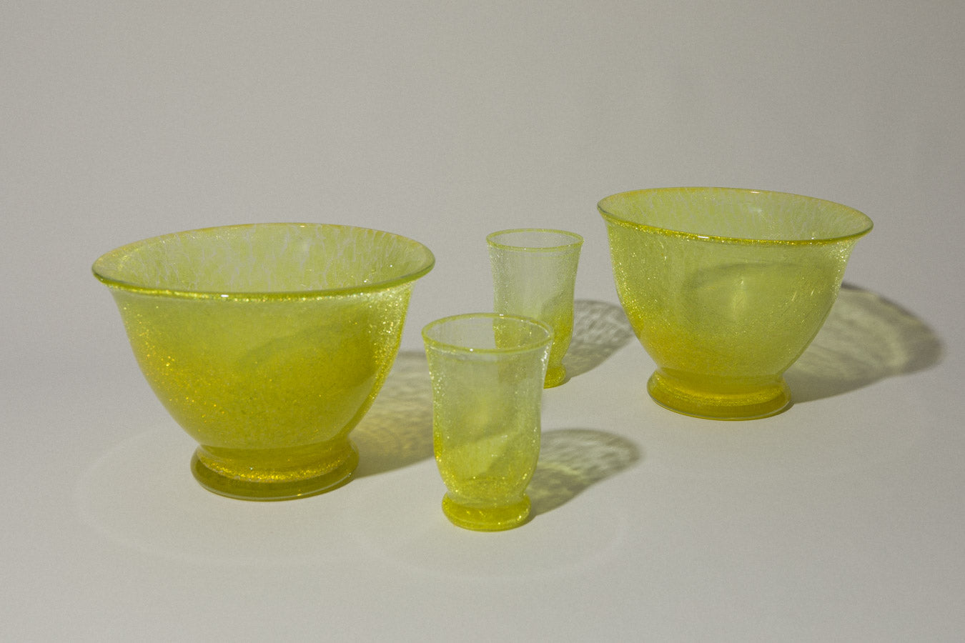 Yellow veil glass TUMBLER